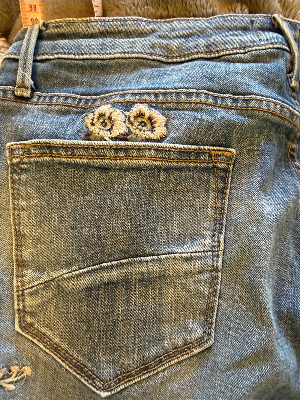 DRIFTWOOD Blue Embroidered Skinny Jeans - Picture 6 of 7